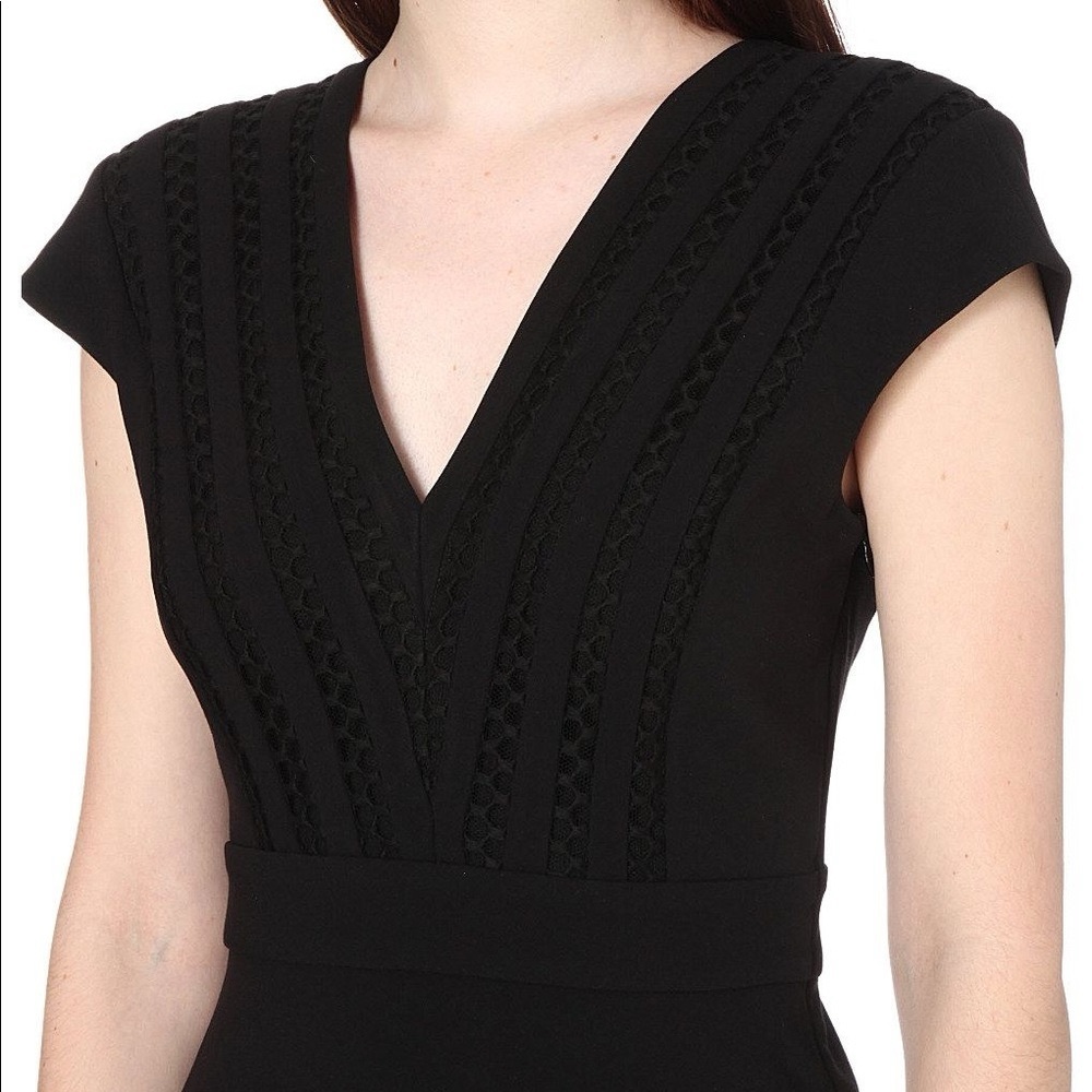 Sandro Paris SS21 radical dress black fit and flare lbd little black dress Small - Picture 2 of 10